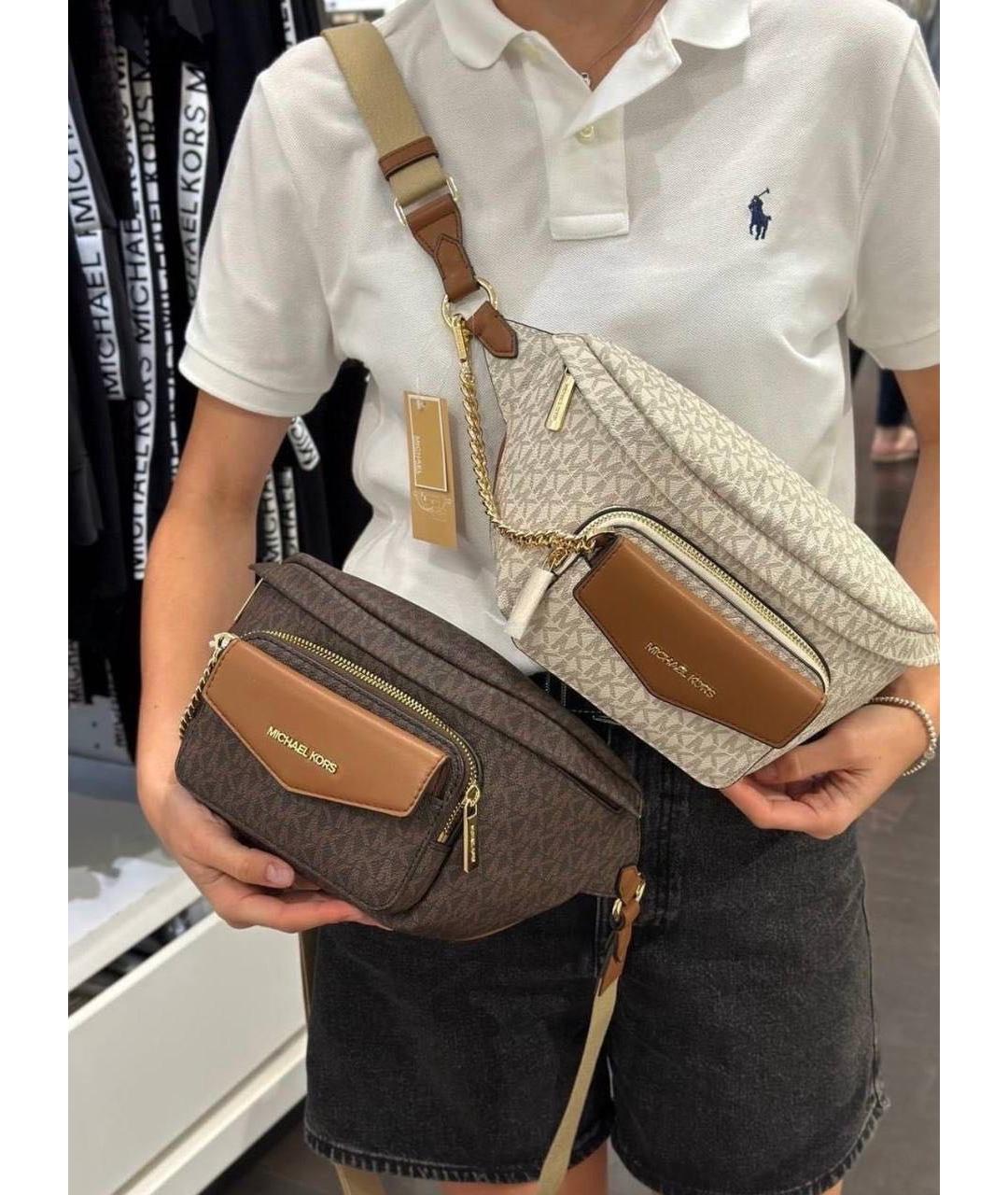 MICHAEL KORS Коричневая поясная сумка, фото 4
