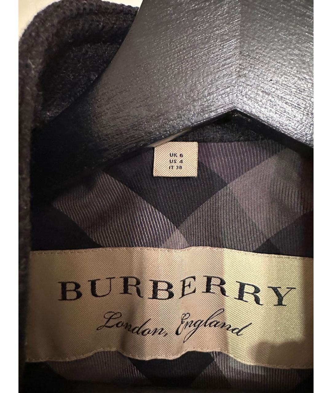 BURBERRY Антрацитовое шерстяное пальто, фото 3