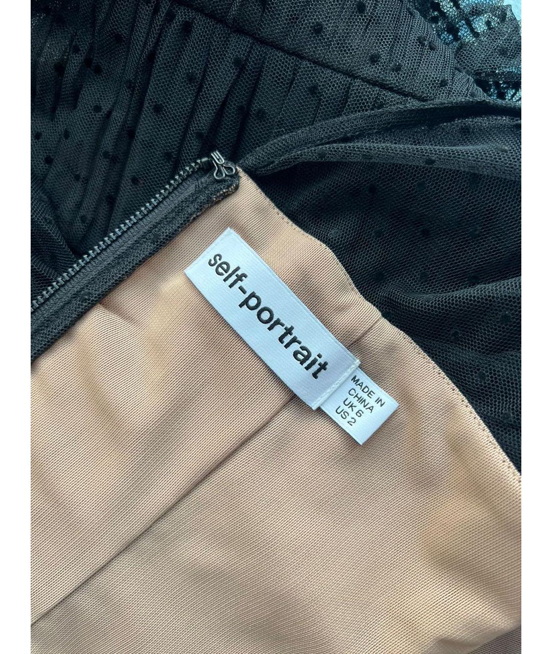 SELF-PORTRAIT Черная блузы, фото 4