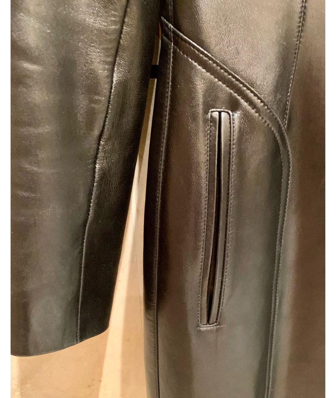 ESCADA Черный кожаный жакет/пиджак, фото 3