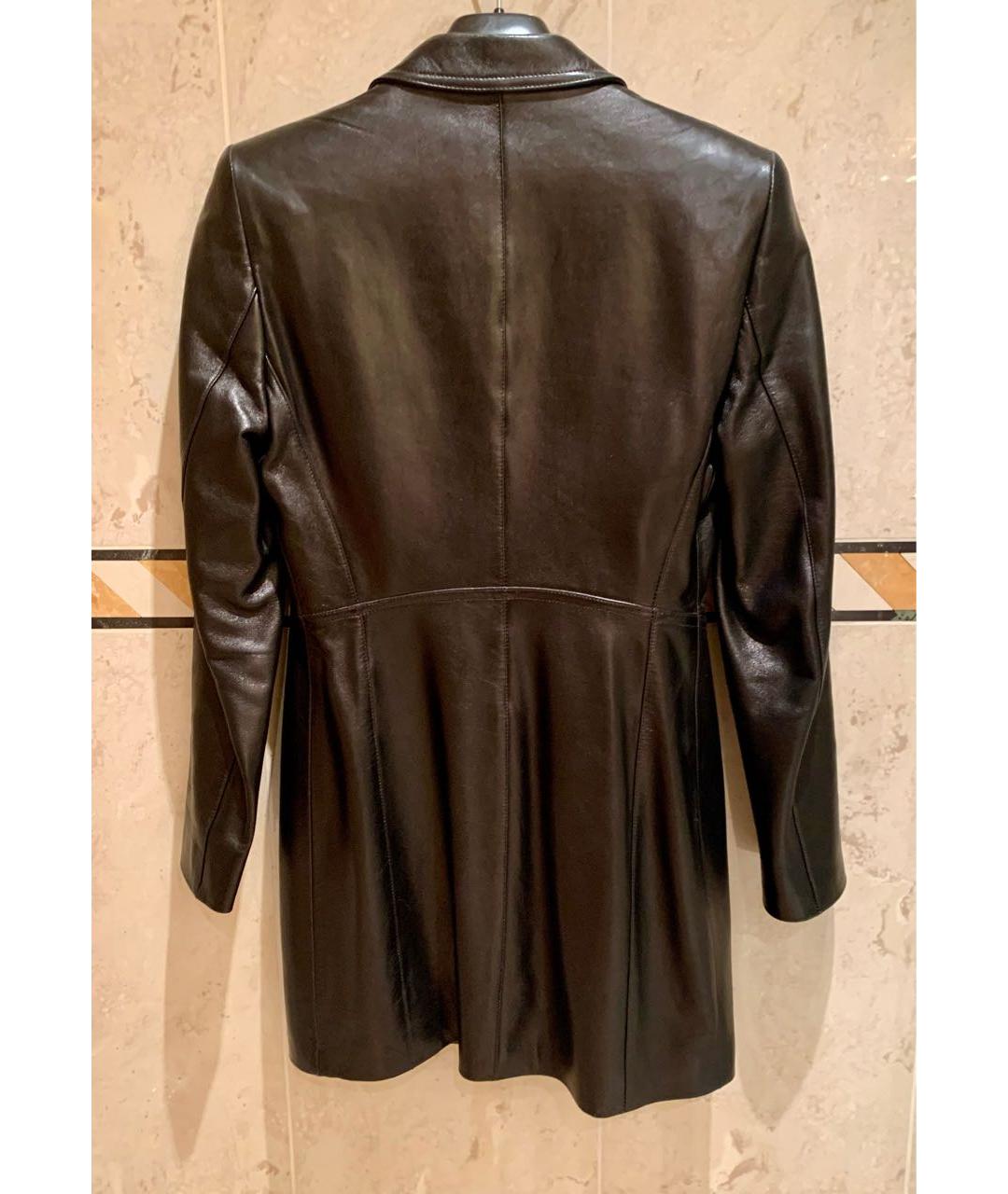 ESCADA Черный кожаный жакет/пиджак, фото 2