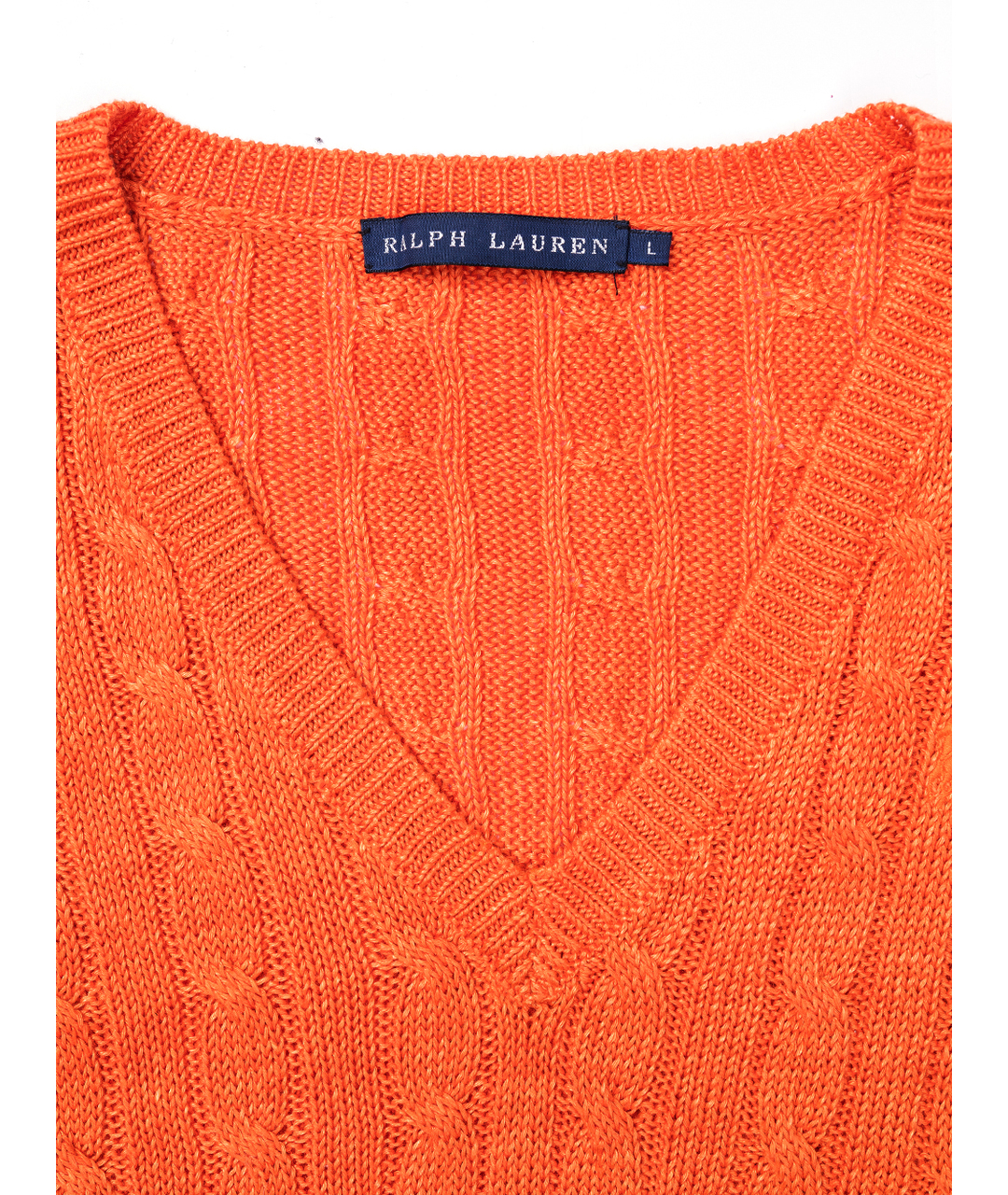 RALPH LAUREN Оранжевый хлопковый джемпер / свитер, фото 3
