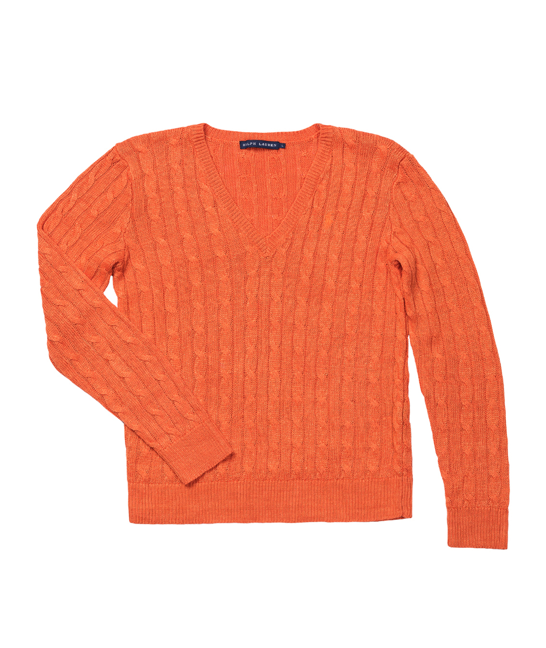 RALPH LAUREN Оранжевый хлопковый джемпер / свитер, фото 1
