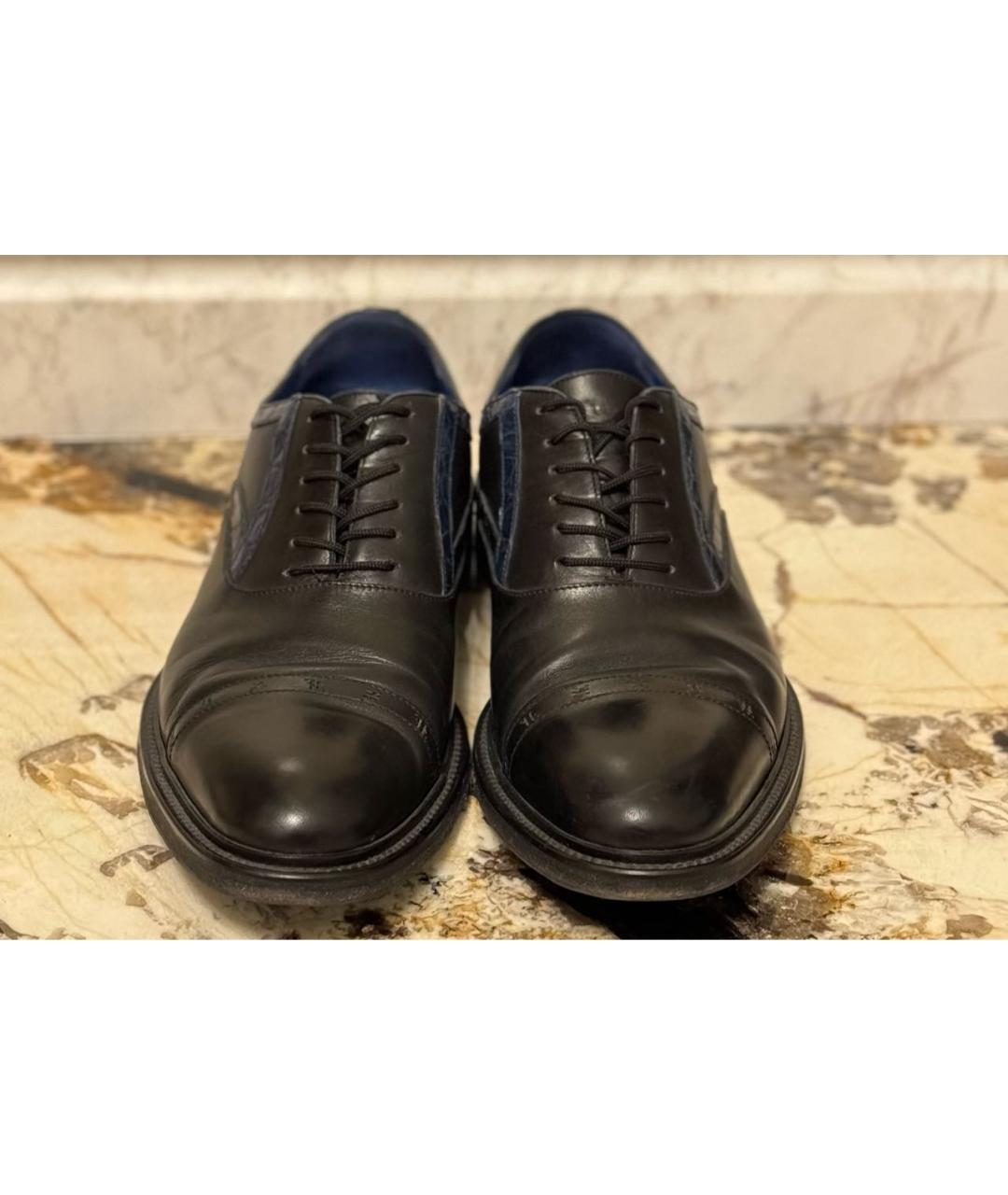 BILLIONAIRE Черные кожаные туфли, фото 2