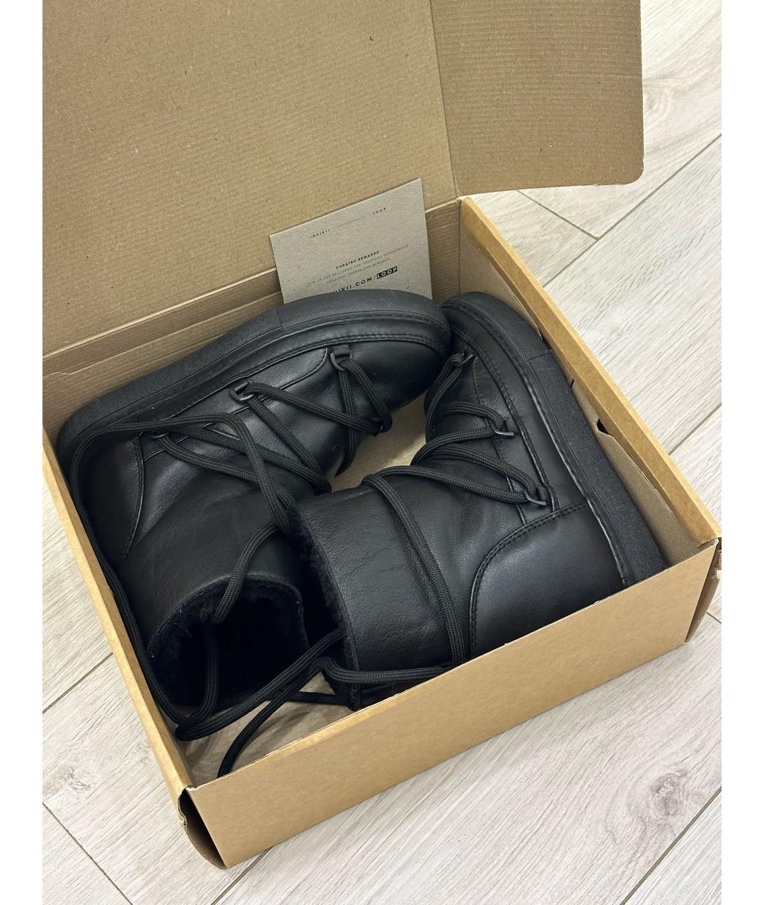 INUIKII Черные кожаные ботинки, фото 6