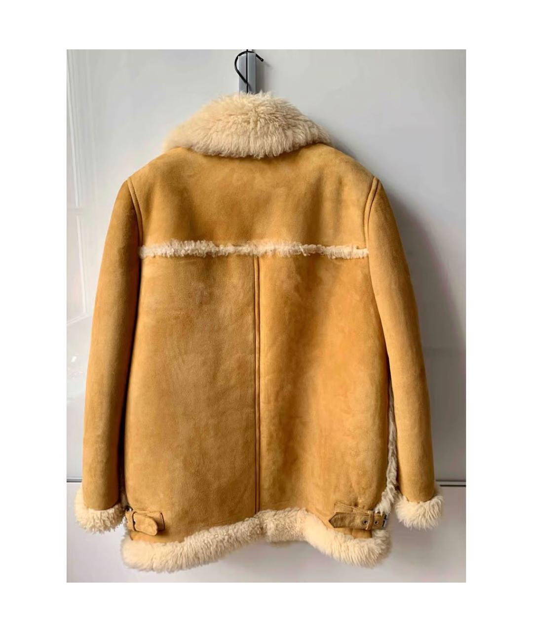 CELINE Бежевая замшевая дубленка, фото 2
