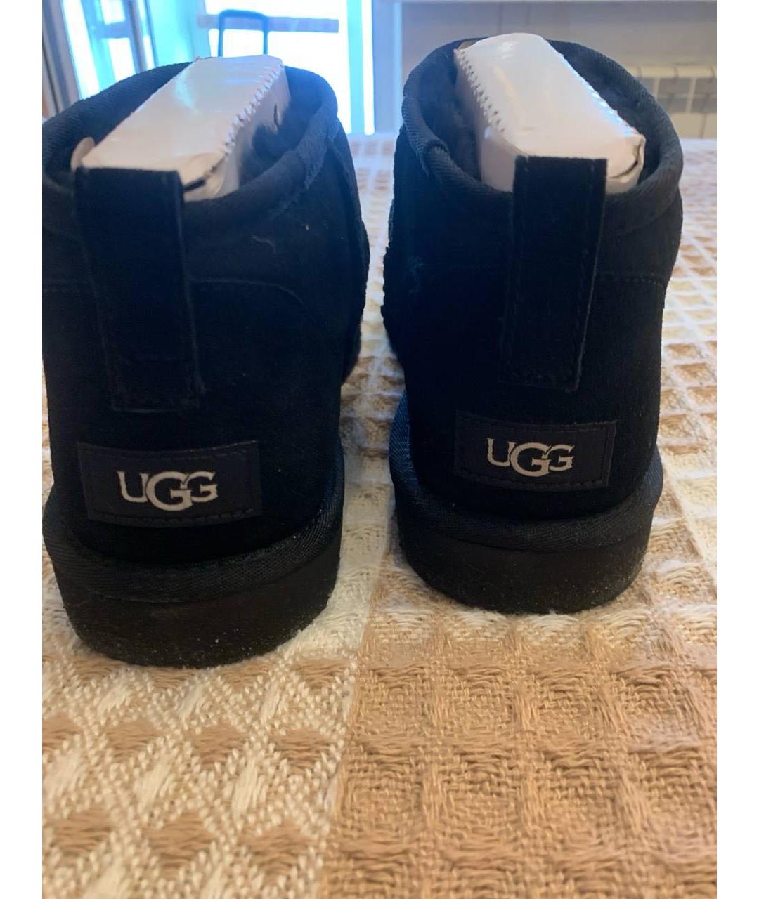 UGG AUSTRALIA Черные низкие ботинки, фото 3