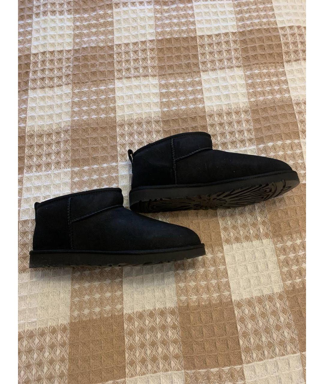UGG AUSTRALIA Черные низкие ботинки, фото 4