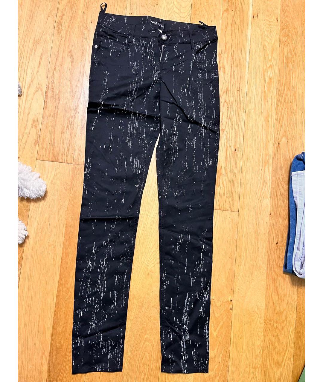 CHANEL Черные шерстяные брюки узкие, фото 6