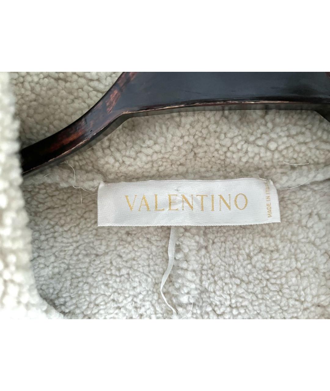 VALENTINO Золотая кожаная дубленка, фото 5