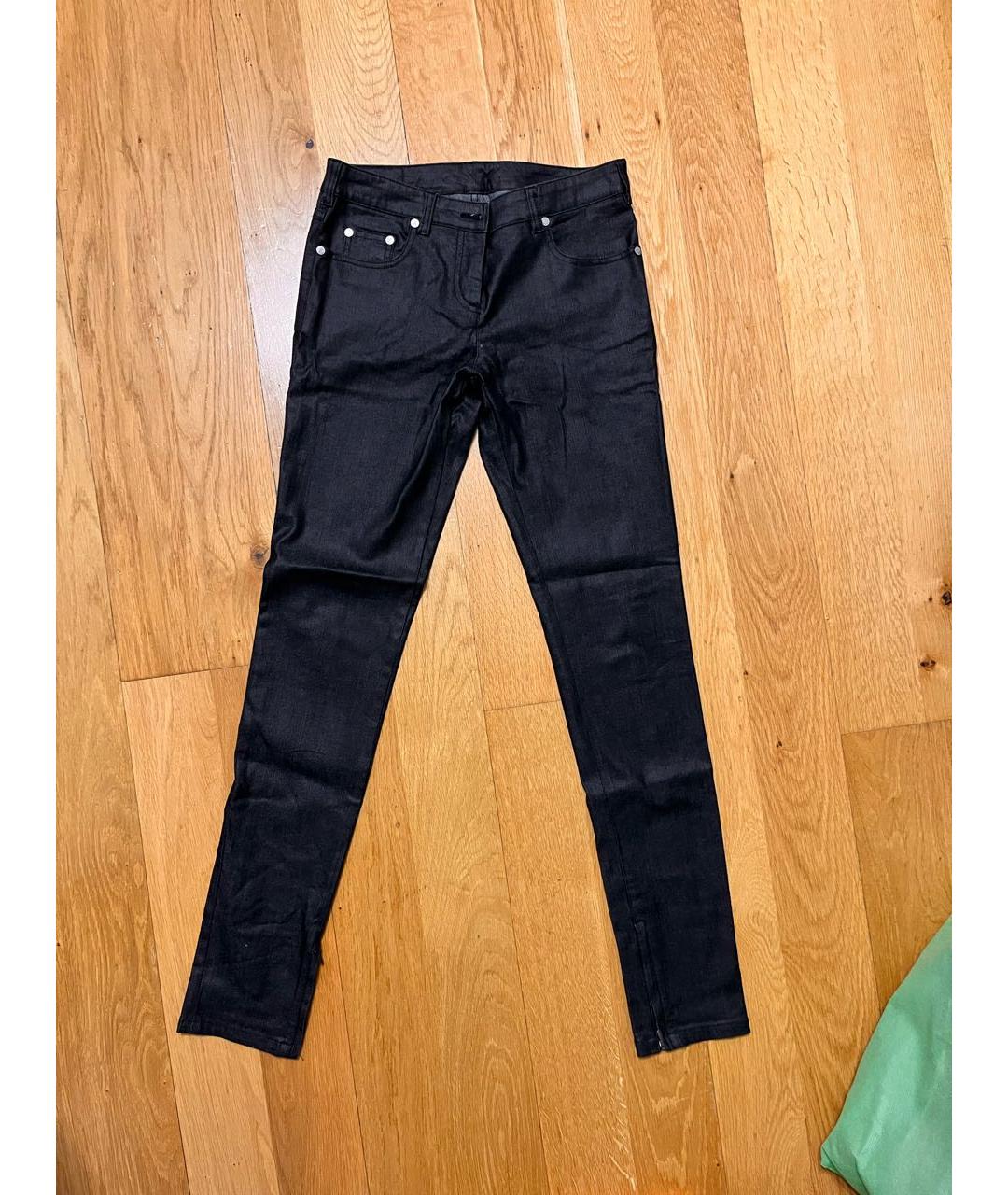 CHRISTIAN DIOR Антрацитовые хлопко-полиэстеровые джинсы слим, фото 8