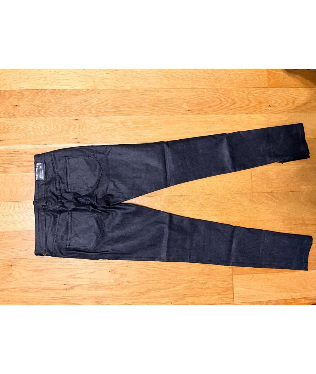 CHRISTIAN DIOR Антрацитовые хлопко-полиэстеровые джинсы слим, фото 2