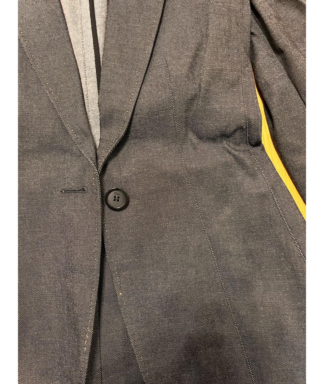 CHRISTIAN DIOR PRE-OWNED Антрацитовый хлопковый жакет/пиджак, фото 4