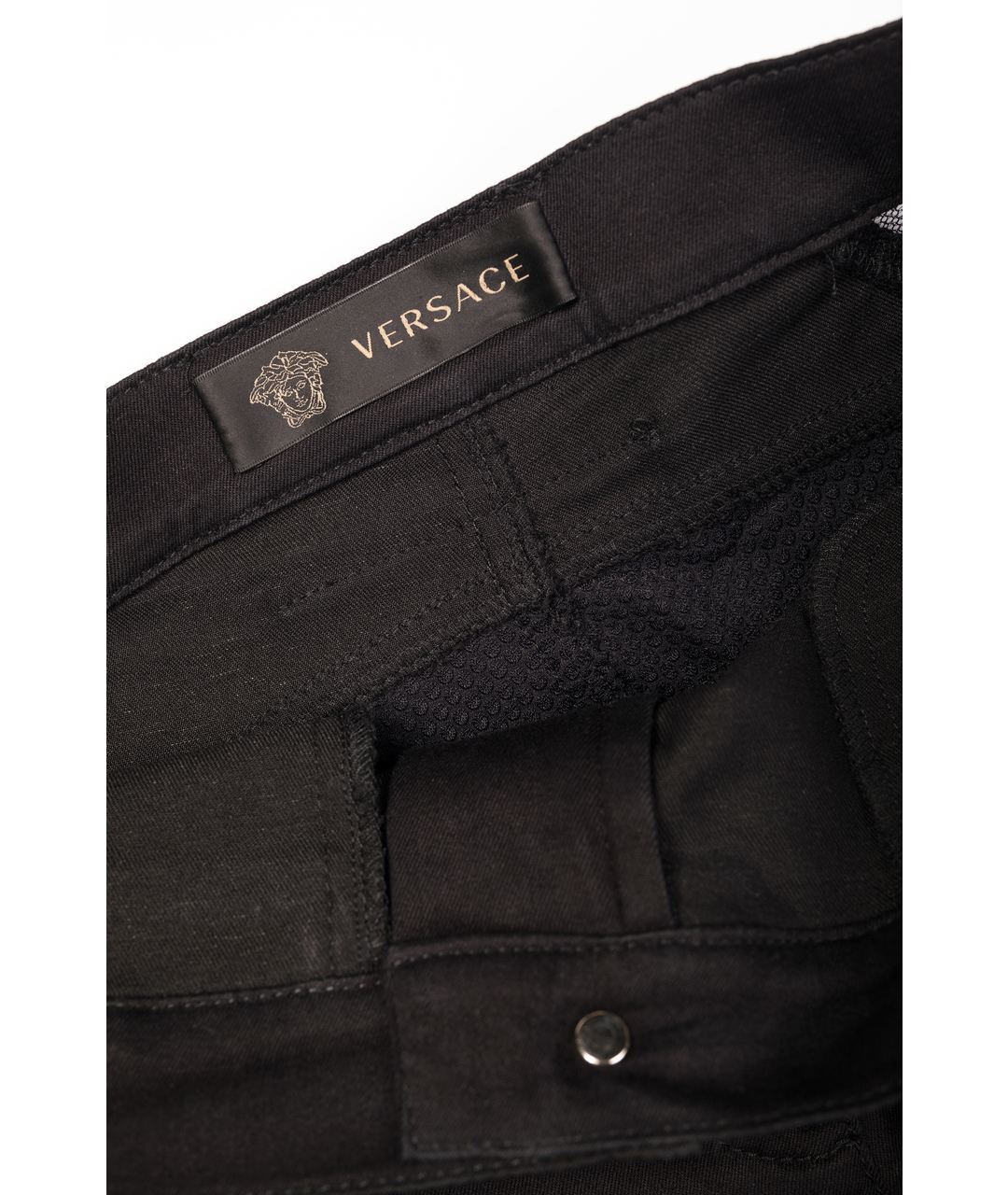VERSACE Черные прямые брюки, фото 3
