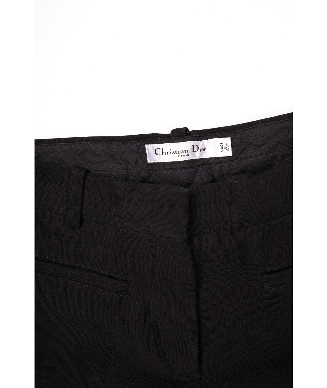 CHRISTIAN DIOR PRE-OWNED Черные прямые брюки, фото 3