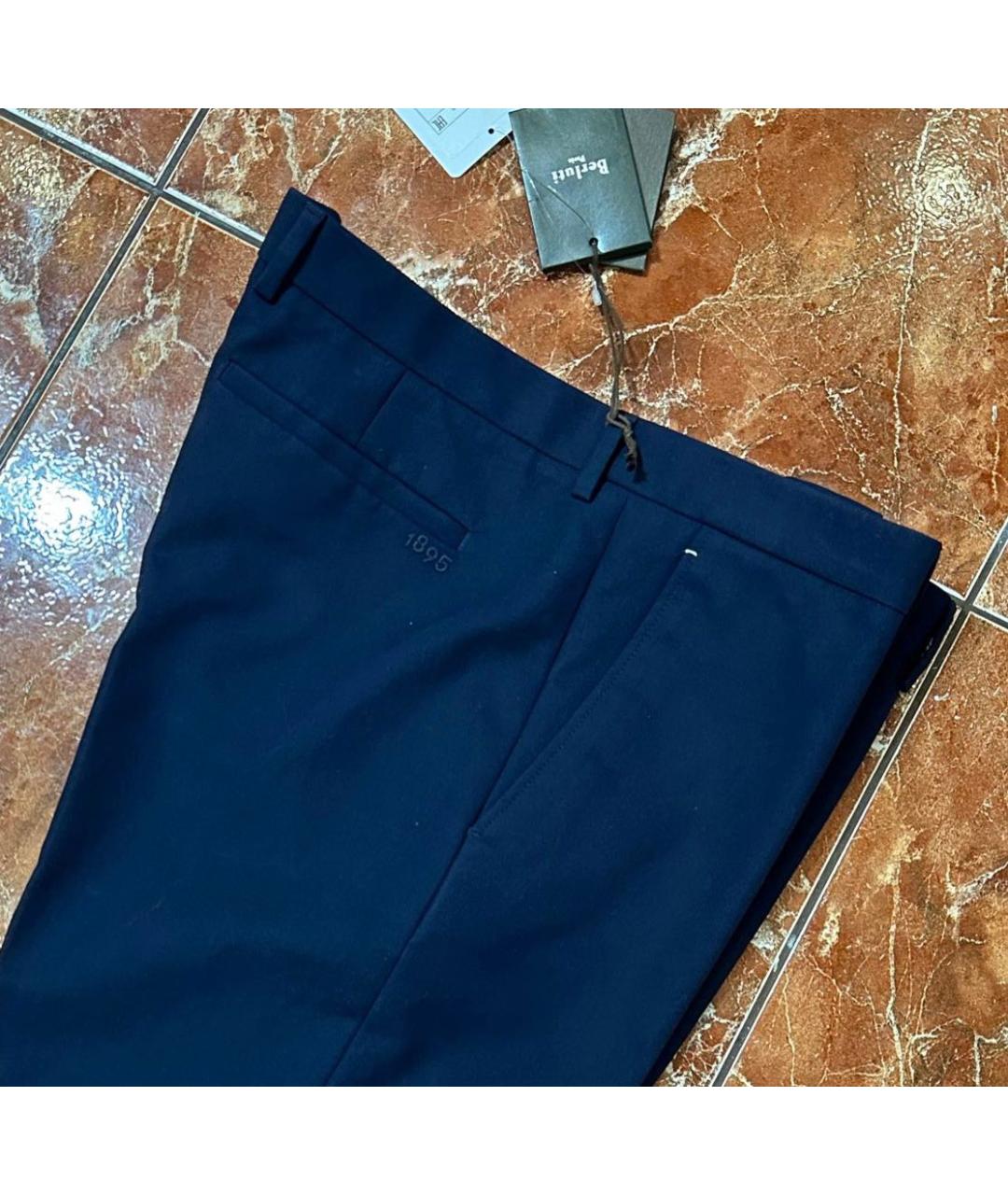 BERLUTI Темно-синие хлопковые повседневные брюки, фото 8