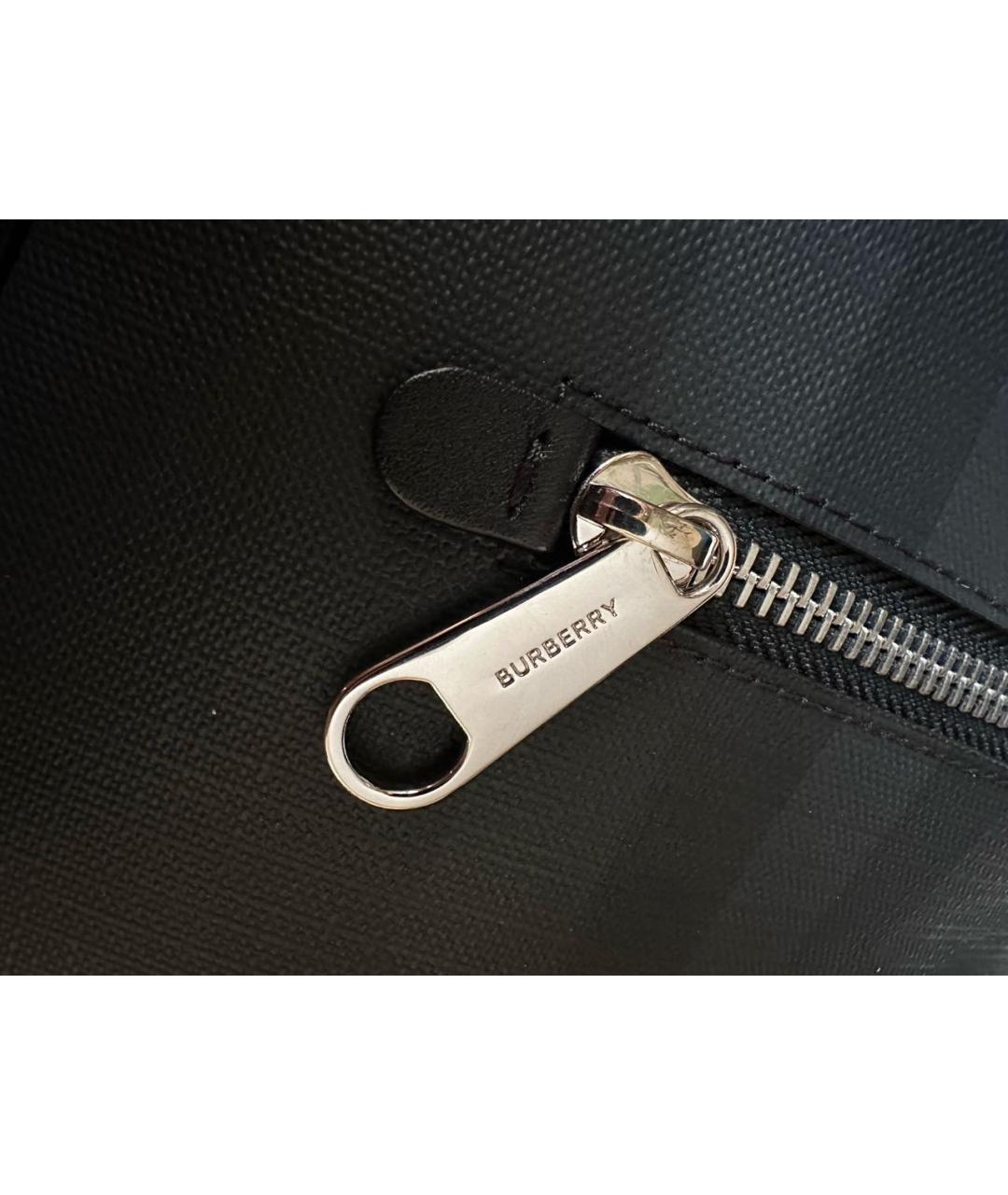 BURBERRY Антрацитовый портфель из искусственной кожи, фото 8