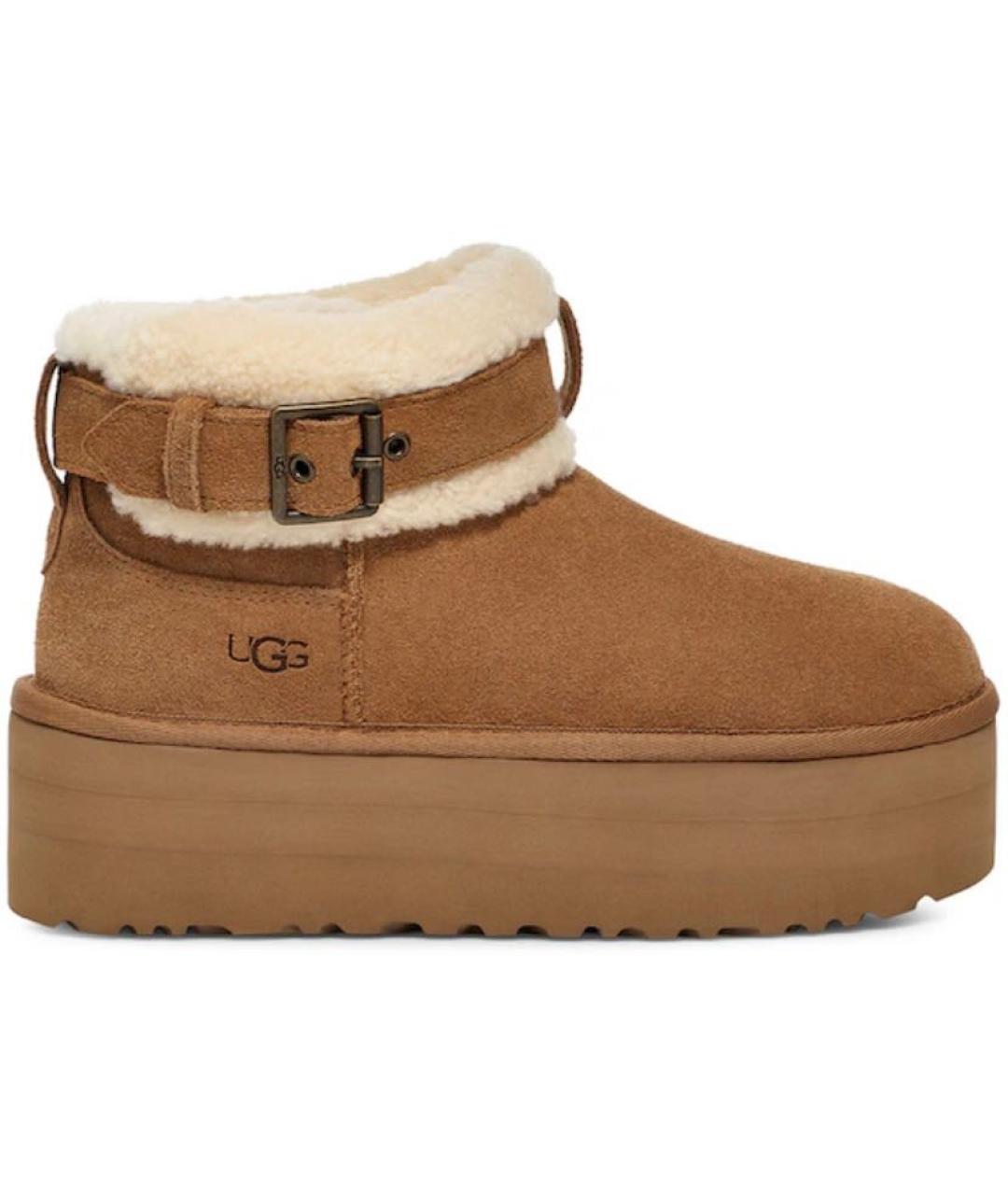 UGG AUSTRALIA Коричневые кожаные ботинки, фото 1