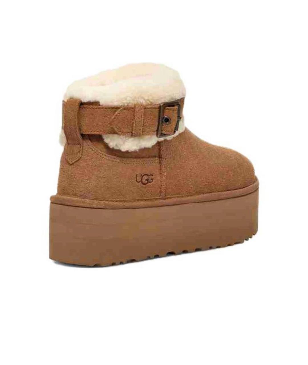 UGG AUSTRALIA Коричневые кожаные ботинки, фото 3