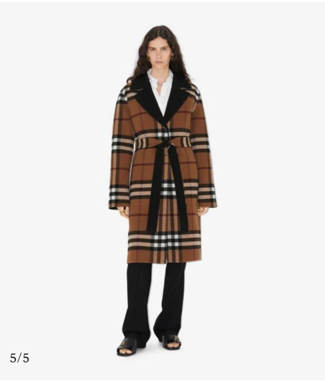 BURBERRY Черное шерстяное пальто, фото 4