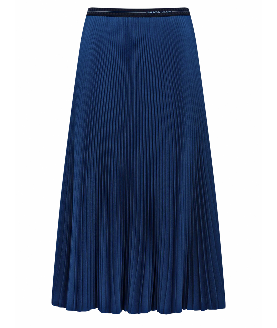 PRADA Синяя полиэстеровая юбка миди, фото 1