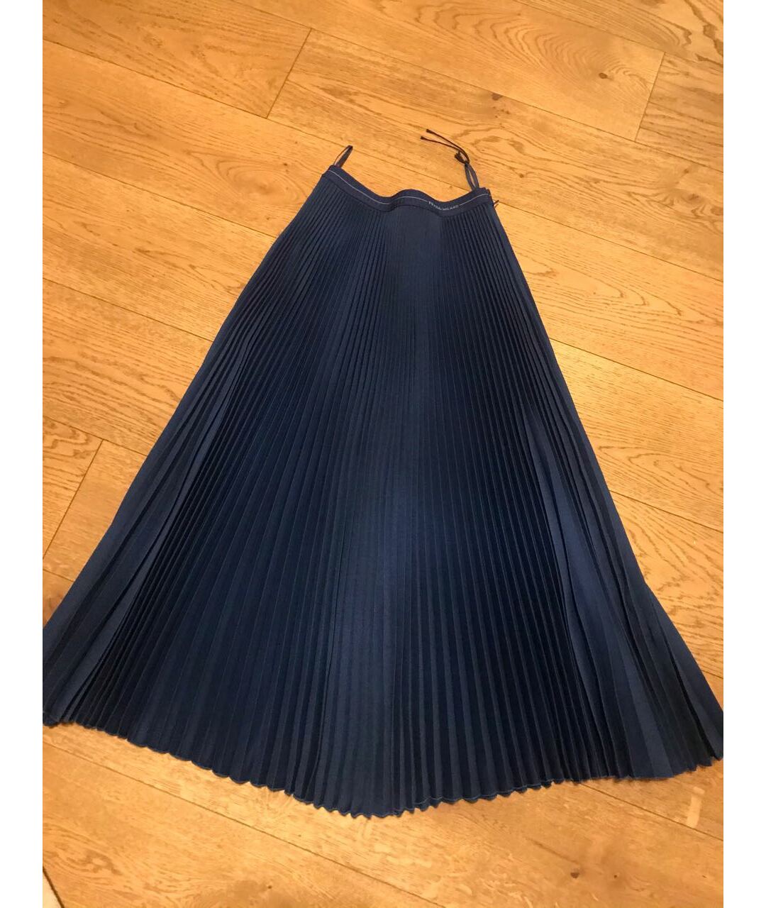 PRADA Синяя полиэстеровая юбка миди, фото 4