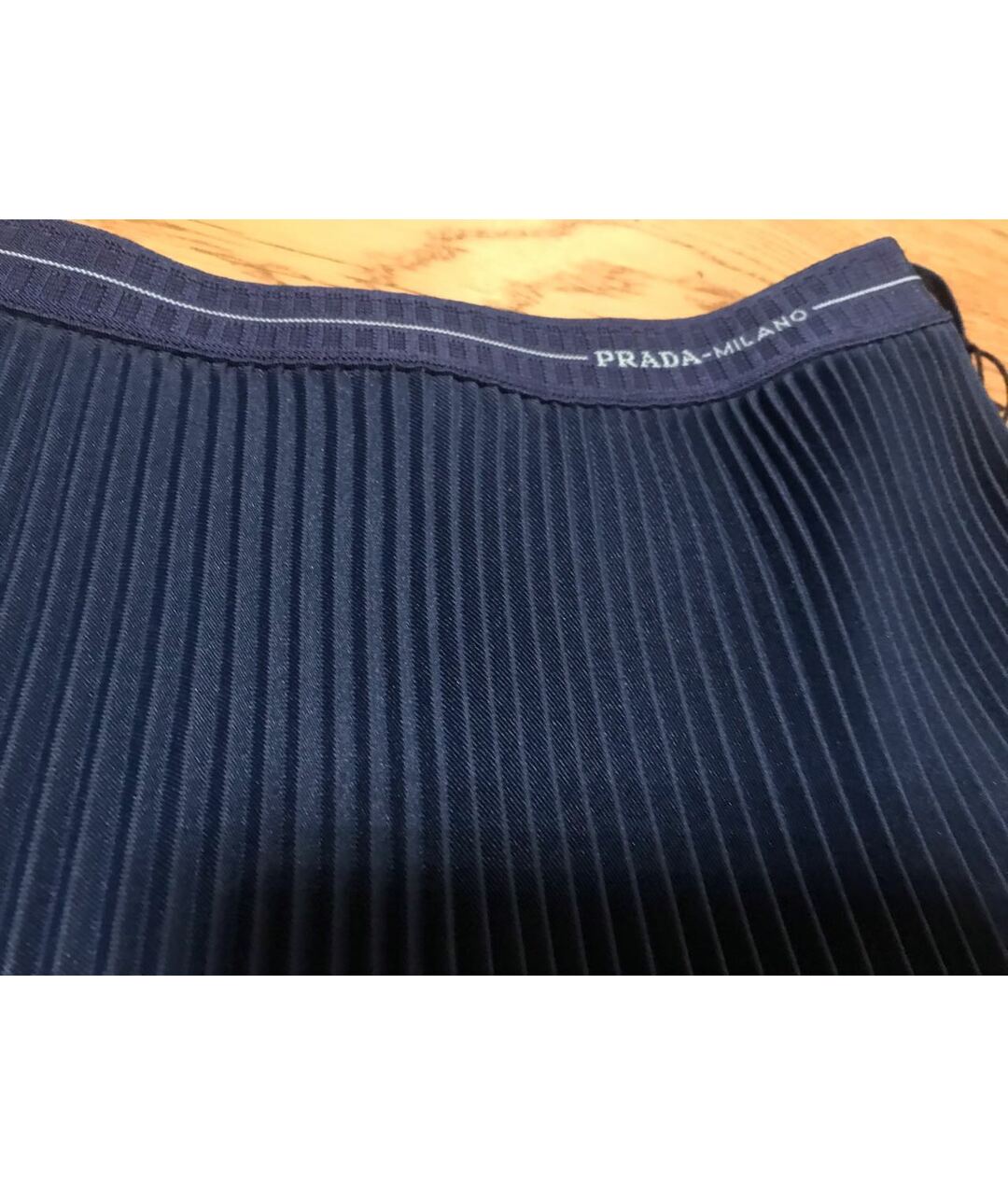 PRADA Синяя полиэстеровая юбка миди, фото 2