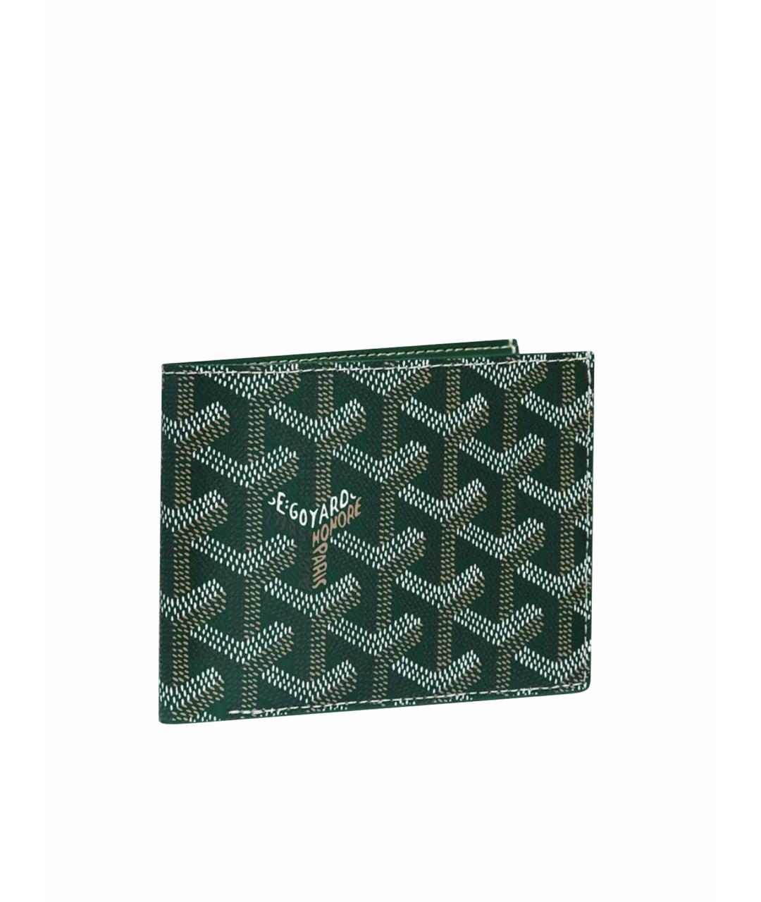 GOYARD Зеленый кожаный кошелек, фото 1