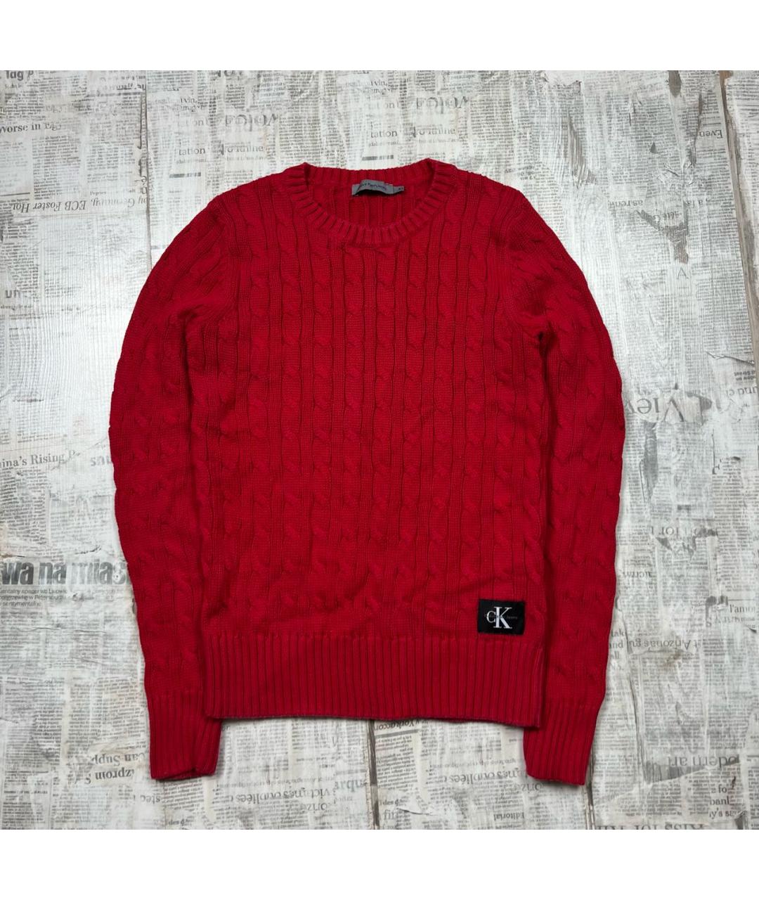 CALVIN KLEIN JEANS Красный хлопковый джемпер / свитер, фото 6