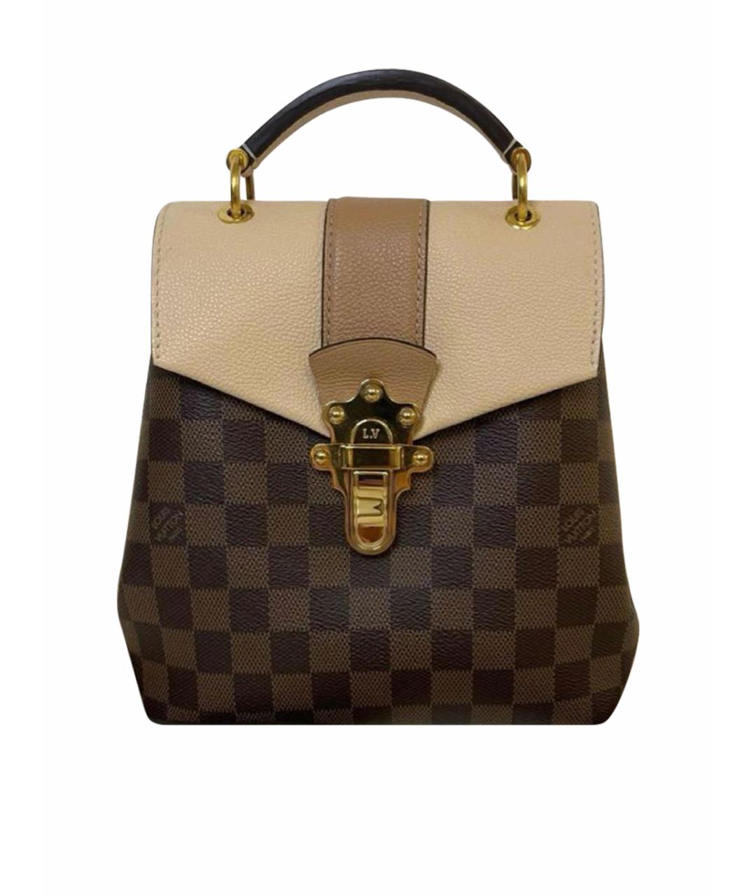 LOUIS VUITTON PRE-OWNED Бежевый кожаный рюкзак, фото 1