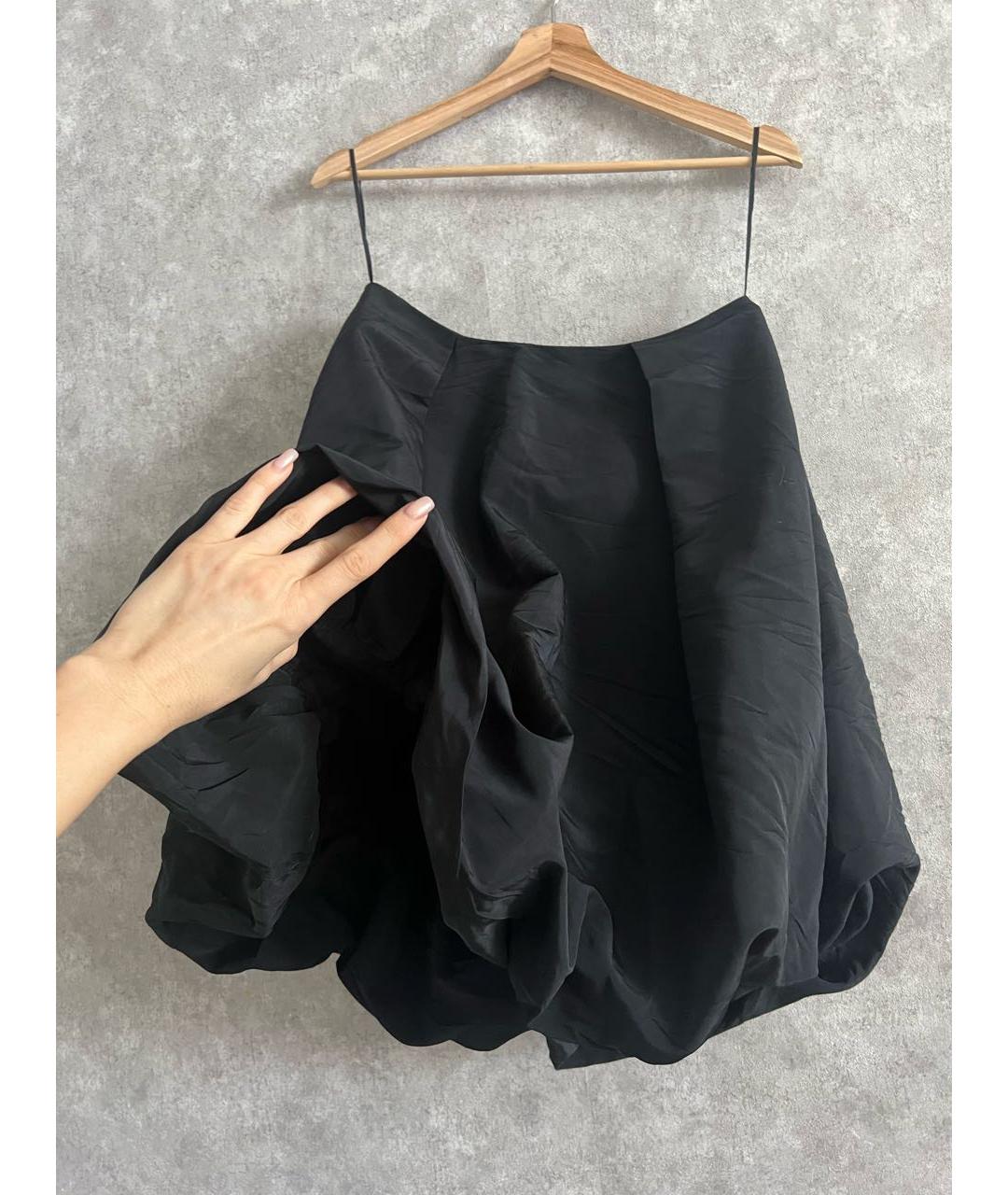 COS Черная полиэстеровая юбка миди, фото 2