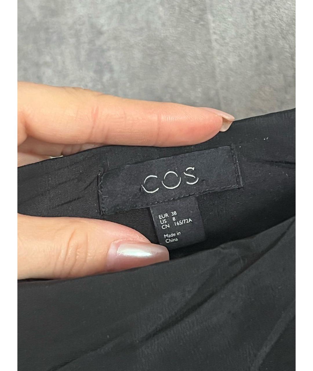 COS Черная полиэстеровая юбка миди, фото 3