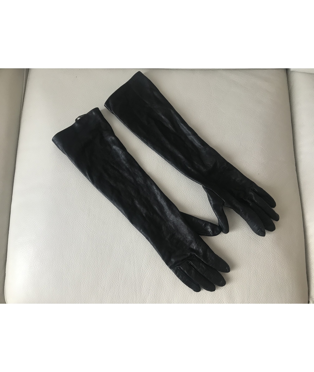GIANFRANCO FERRE Черные кожаные перчатки, фото 6