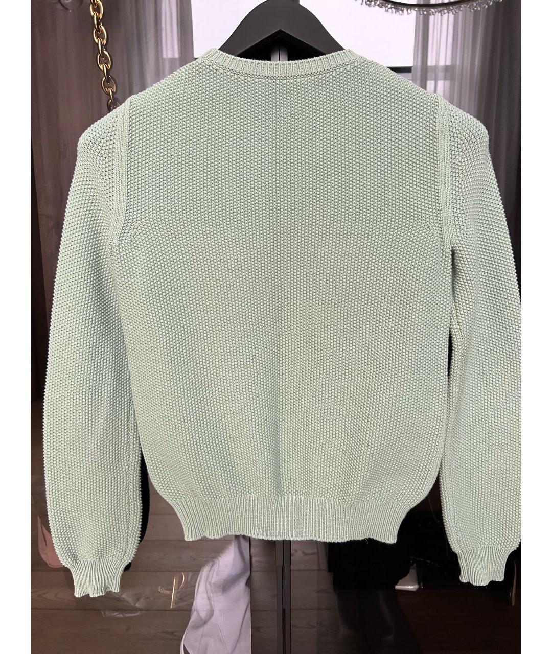 MAX MARA Салатовый хлопковый джемпер / свитер, фото 2