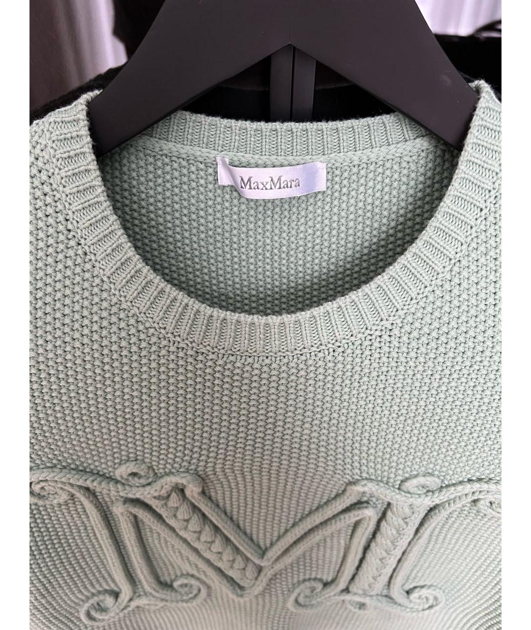 MAX MARA Салатовый хлопковый джемпер / свитер, фото 3