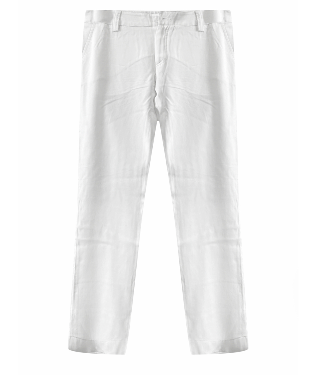 BLUMARINE Белые ацетатные прямые брюки, фото 1