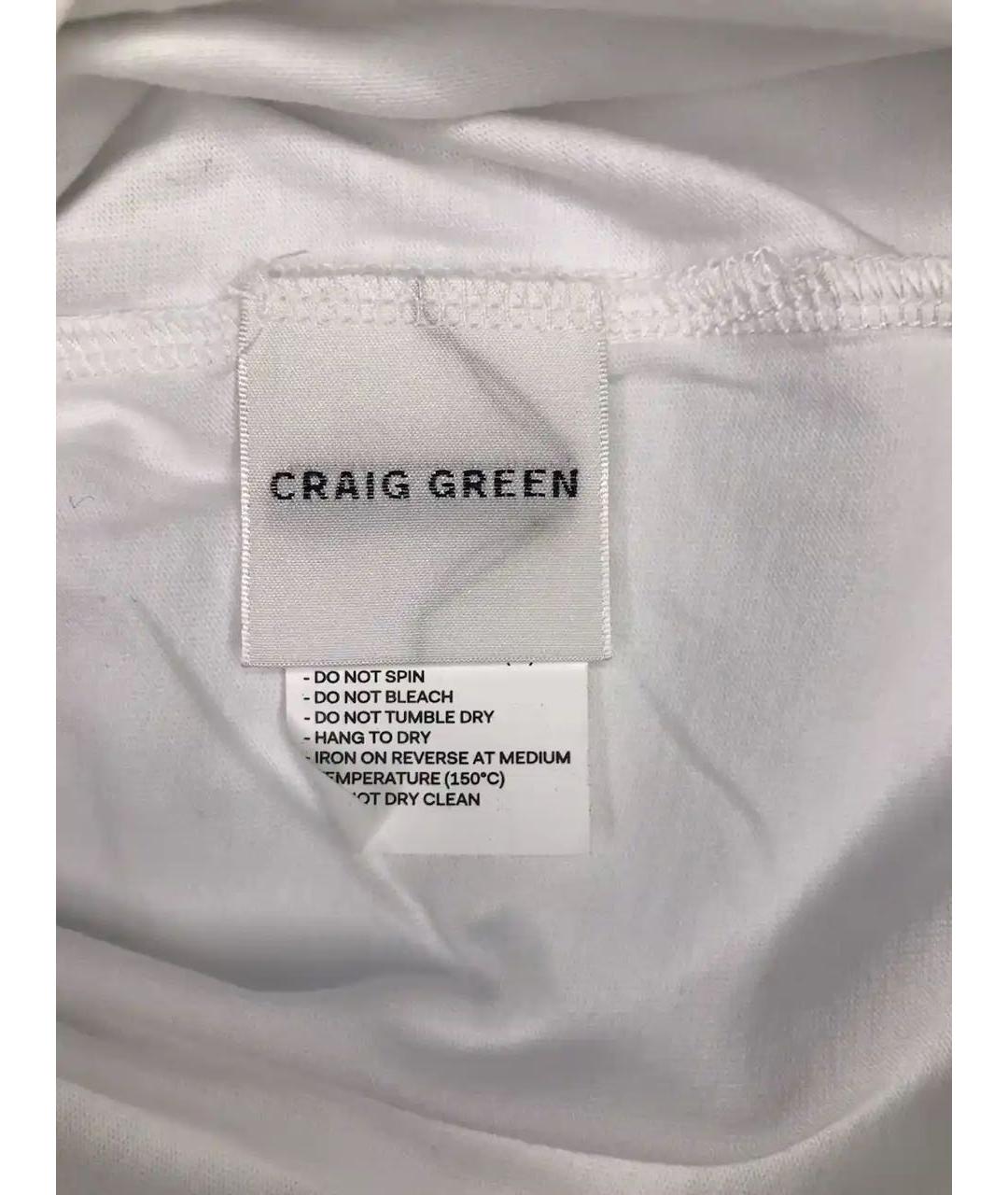 CRAIG GREEN Белая хлопковая футболка, фото 7