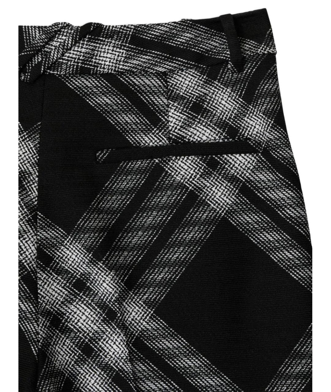BURBERRY Черные шерстяные брюки широкие, фото 5