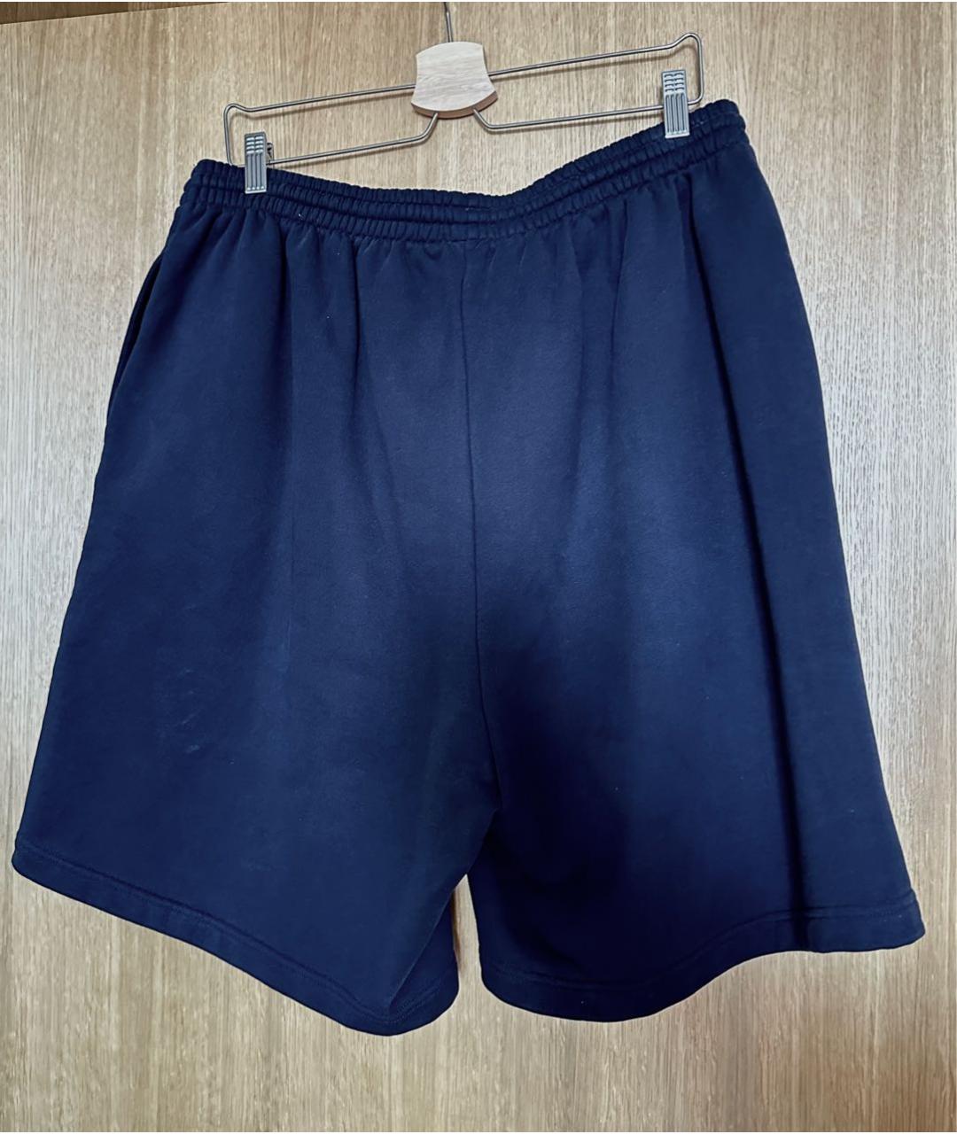 BALENCIAGA Темно-синие хлопковые шорты, фото 2