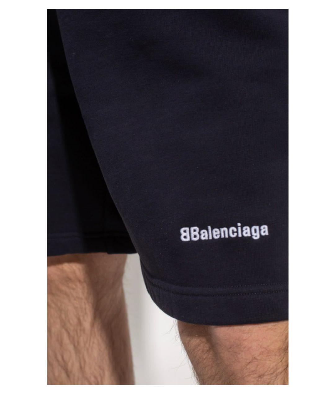 BALENCIAGA Темно-синие хлопковые шорты, фото 5