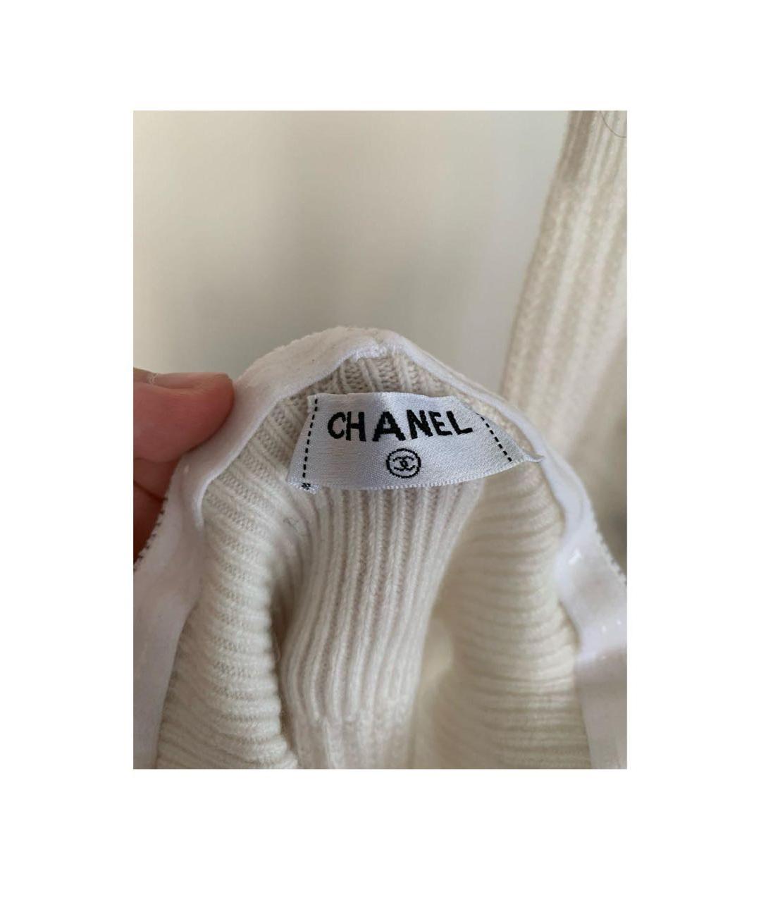 CHANEL PRE-OWNED Бежевые носки, чулки и колготы, фото 3