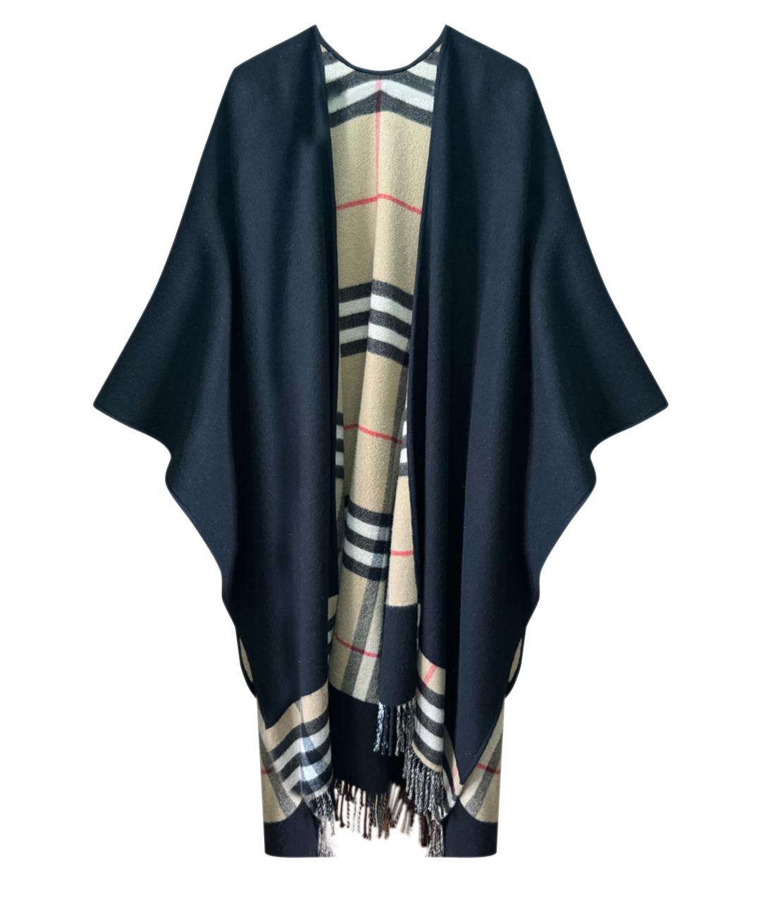 Burberry black poncho hotsell