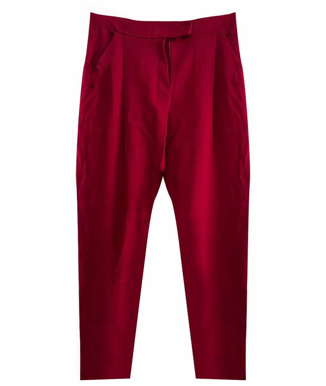 EMPORIO ARMANI Красные прямые брюки, фото 1