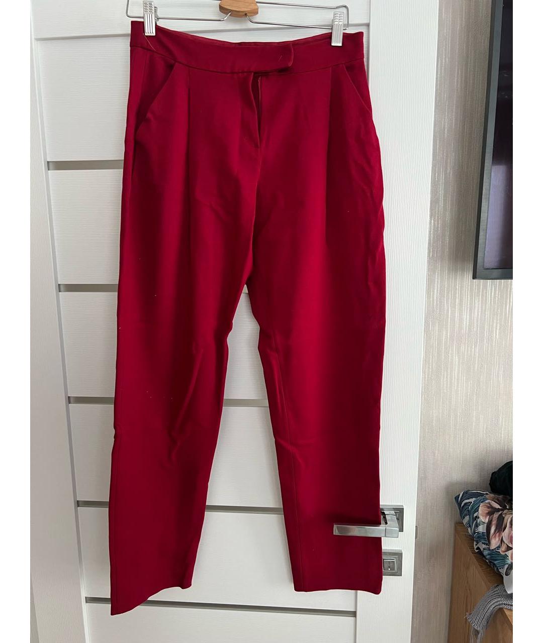 EMPORIO ARMANI Красные прямые брюки, фото 5