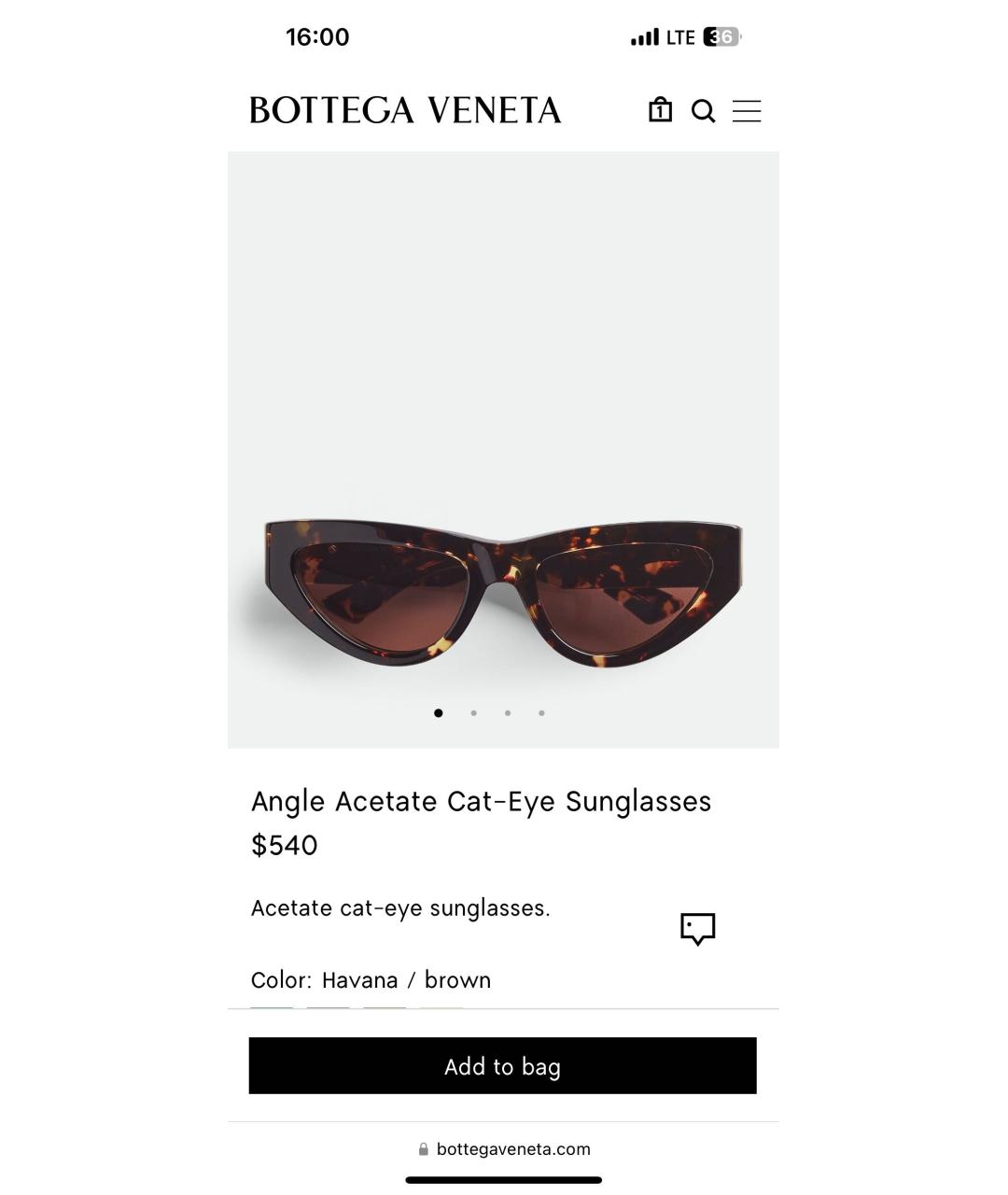BOTTEGA VENETA Коричневые пластиковые солнцезащитные очки, фото 5