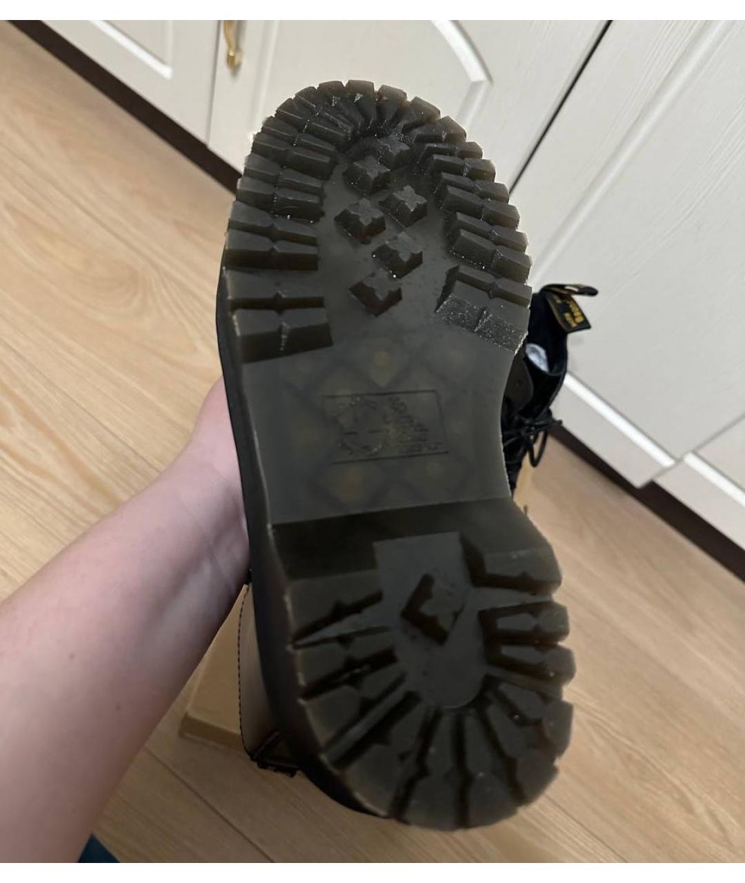 DR. MARTENS Черные кожаные ботинки, фото 6