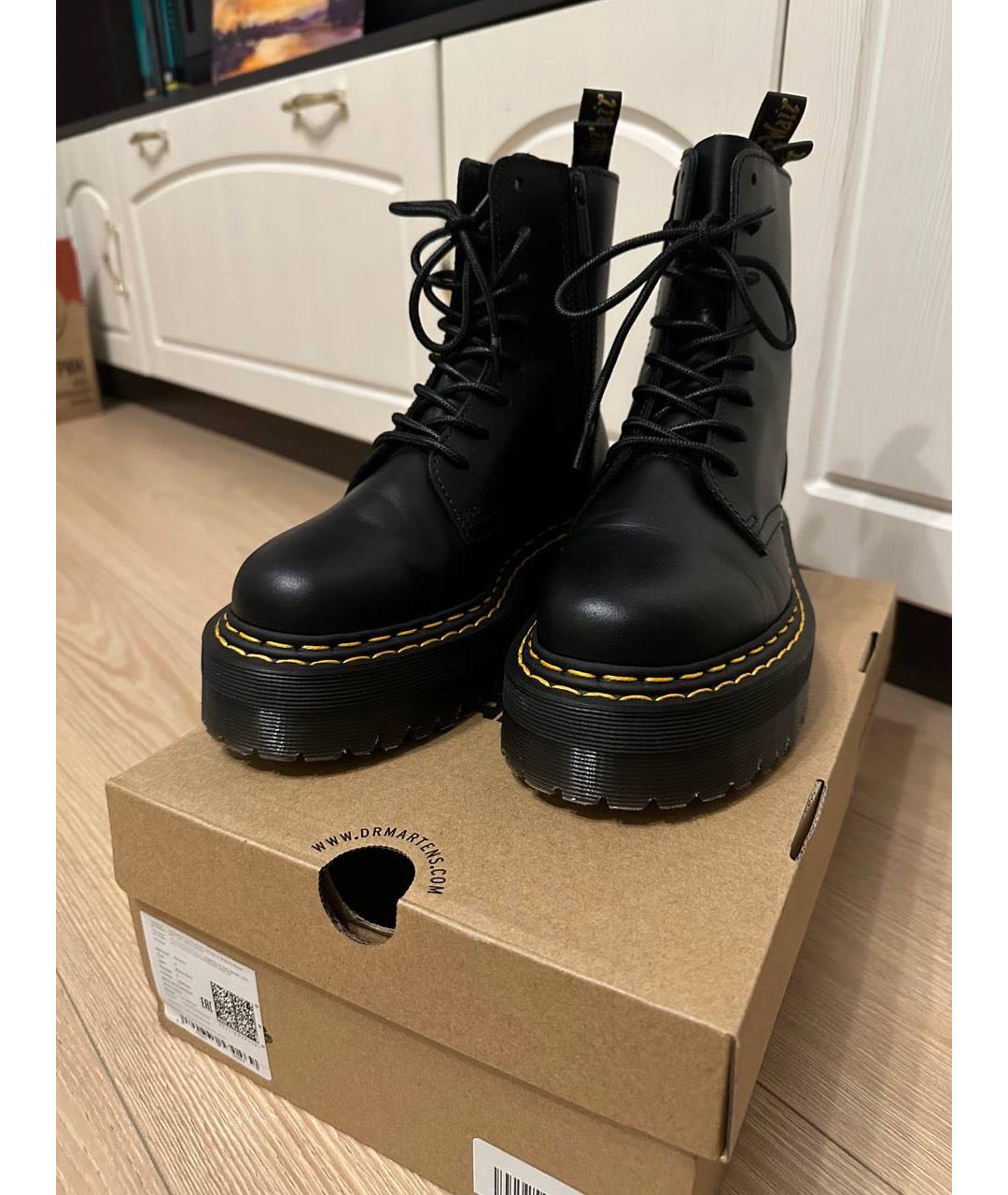 DR. MARTENS Черные кожаные ботинки, фото 2