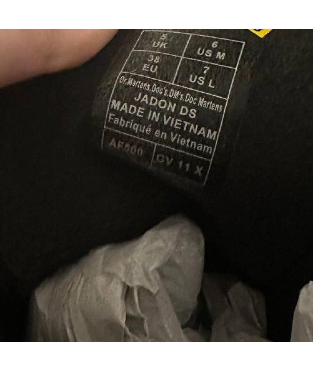 DR. MARTENS Черные кожаные ботинки, фото 7