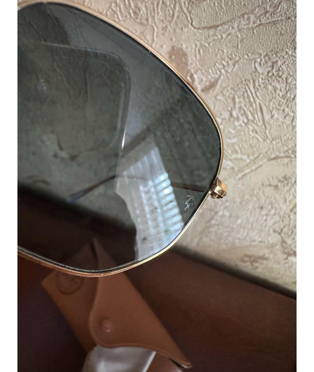 RAY BAN Голубые металлические солнцезащитные очки, фото 6