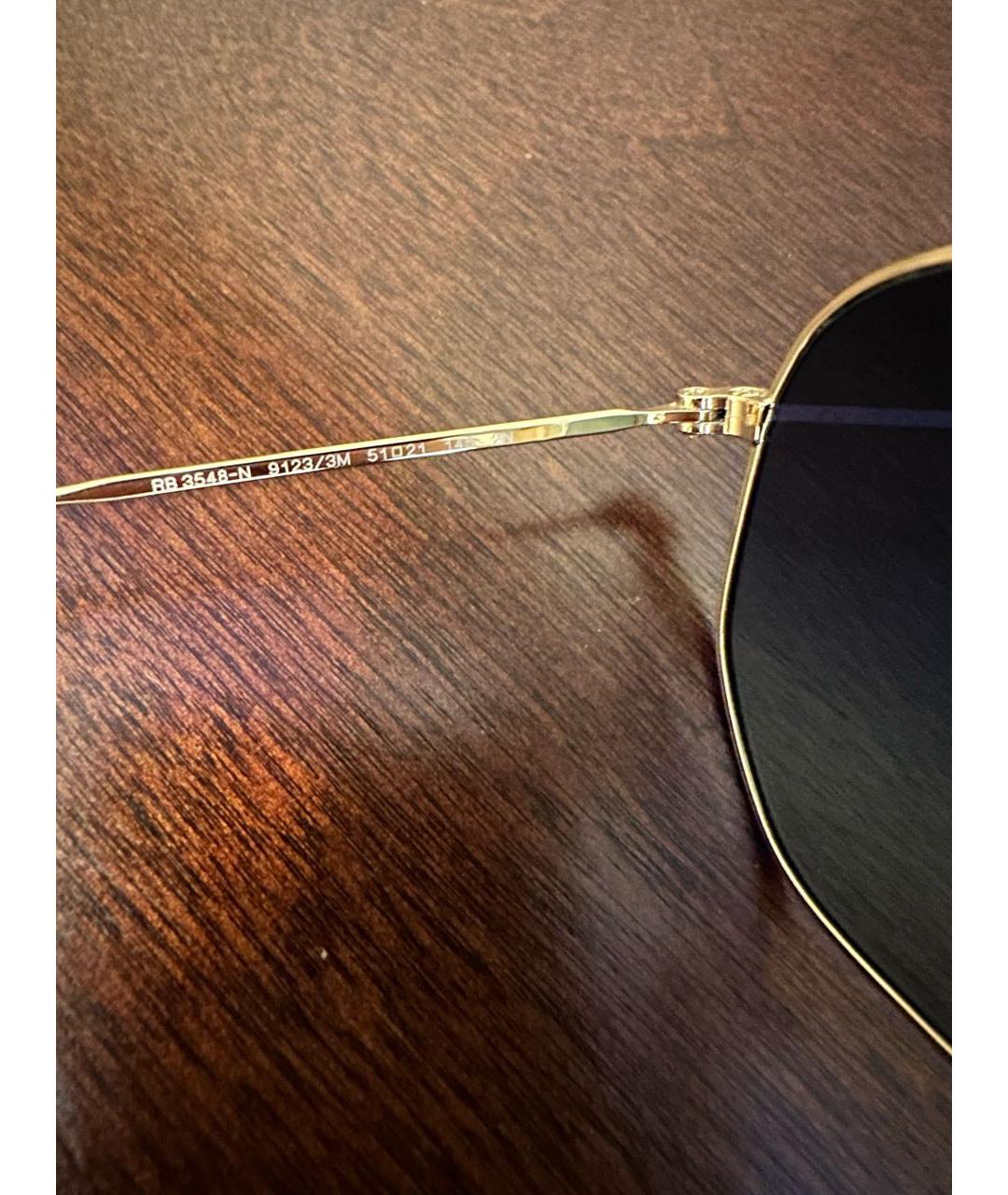 RAY BAN Голубые металлические солнцезащитные очки, фото 7